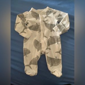 Baby whale cotton sleep & play pajama